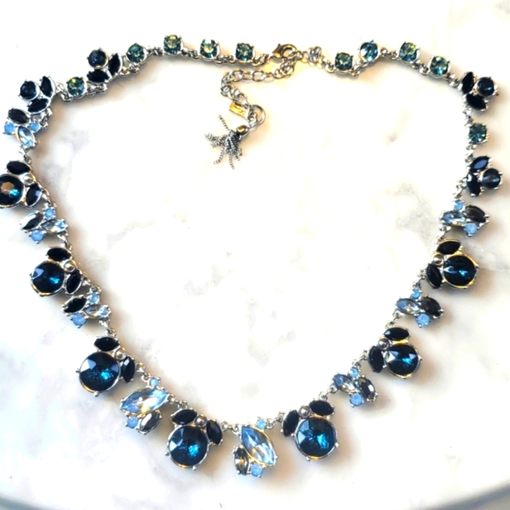 Vera Wang Crystal Blue and Gray Stone necklace